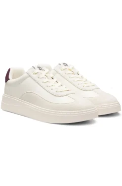 Lowtop Sneakers mit Veloursleder-Details