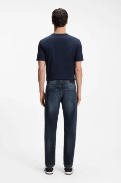 Maine Blauschwarze Regular-Fit Jeans aus softem Motion-Denim