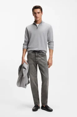Maine Regular-Fit Jeans aus bequemem Stretch-Denim in Grau