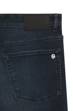 Maine Regular-Fit Jeans aus blauem Super-Stretch-Denim