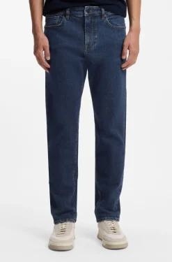 Maine Regular-Fit Jeans aus blauem Stretch-Denim
