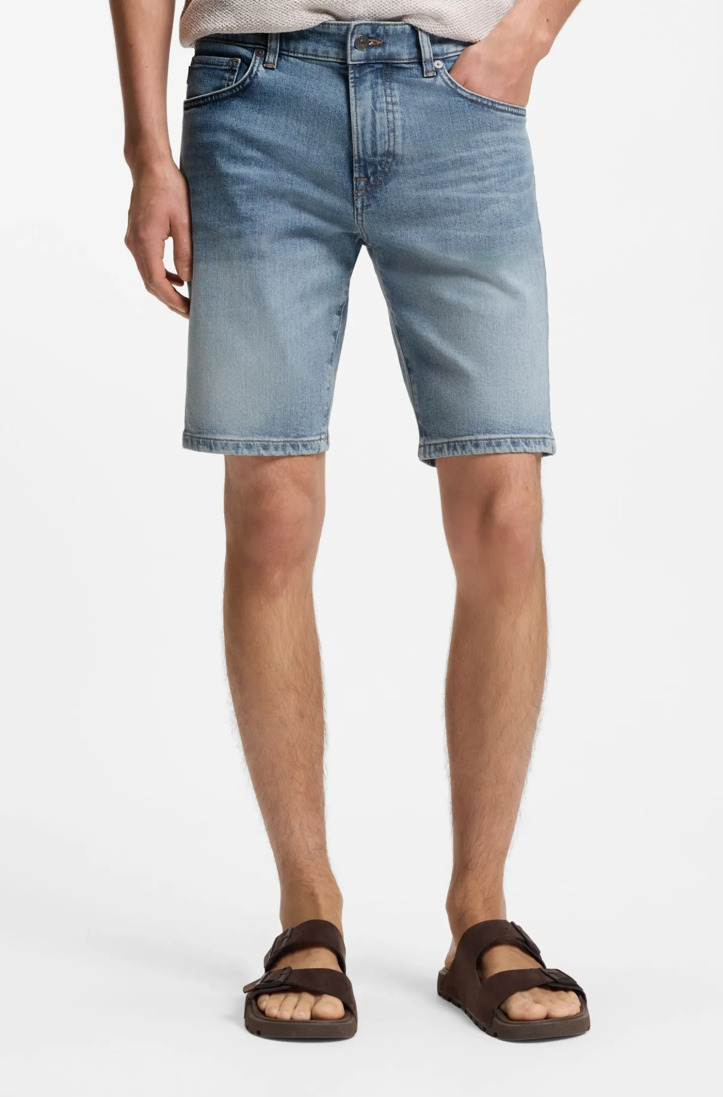 Maine Shorts aus blauem Stretch-Denim