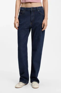 Melierte Jeans aus bequemem blauem Stretch-Denim