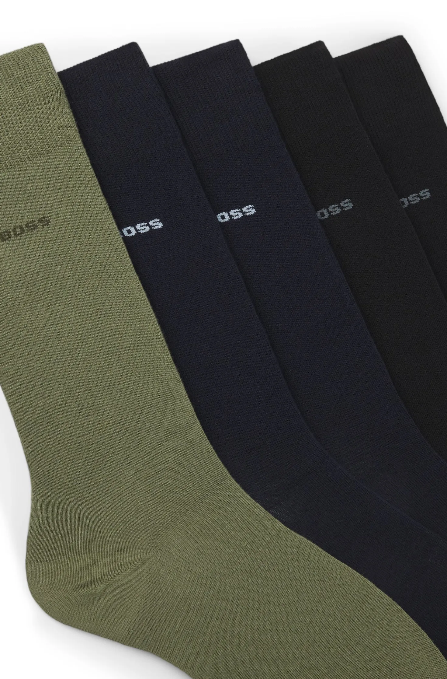 Mittelhohe Socken aus Baumwoll-Mix im Fünferpack
