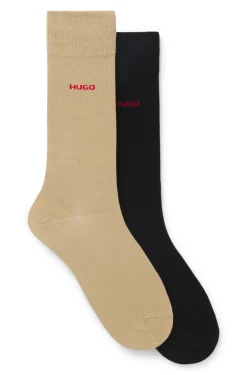 Mittelhohe Socken mit Logos im Zweierpack