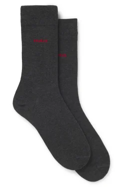 Mittelhohe Socken mit Logos im Zweierpack
