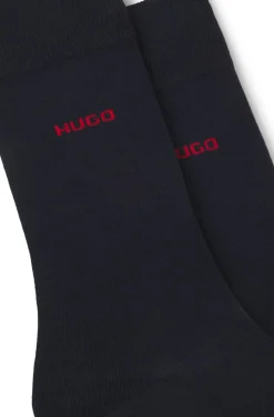 Mittelhohe Socken mit Logos im Zweierpack