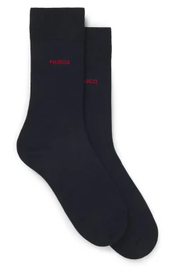 Mittelhohe Socken mit Logos im Zweierpack