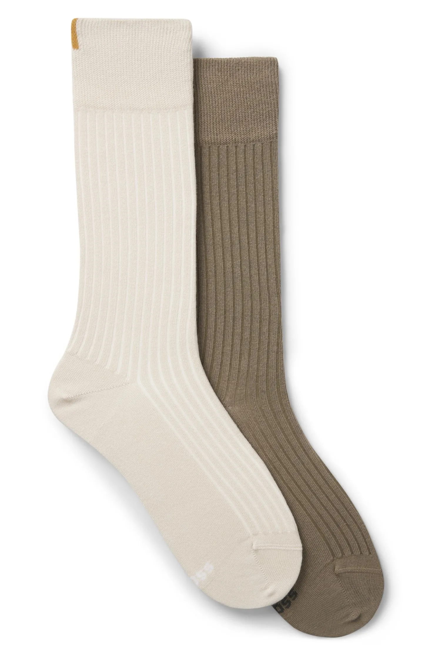 Mittelhohe Socken mit Rippstruktur im Zweierpack