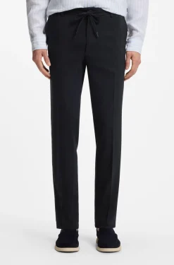 Modern-Fit Hose aus Leinen-Mix