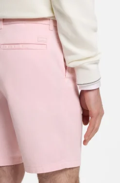 Modern-Fit Shorts aus überfärbtem elastischem Baumwoll-Twill