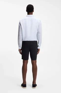 Modern-Fit Shorts aus Leinen-Mix