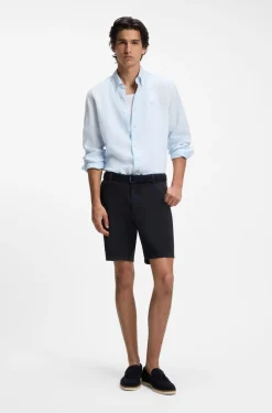 Modern-Fit Shorts aus Stretch-Baumwolle