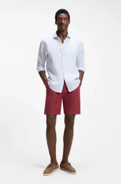 Modern-Fit Shorts aus Stretch-Baumwolle