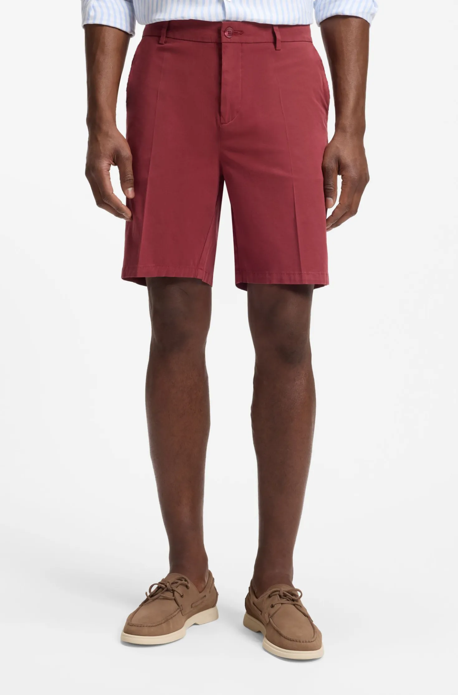 Modern-Fit Shorts aus Stretch-Baumwolle