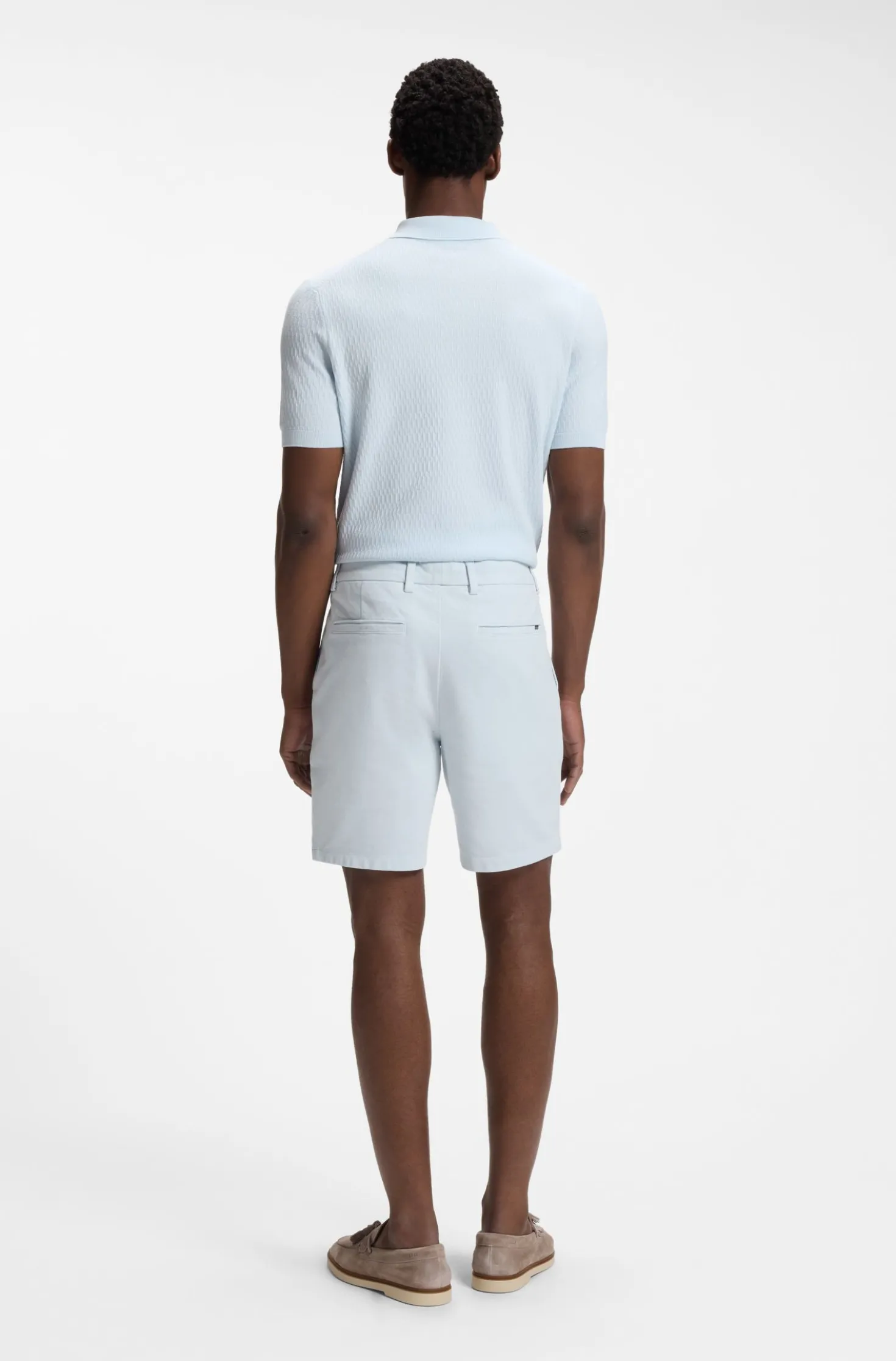 Modern-Fit Shorts aus Stretch-Baumwolle