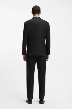 Modern-Fit Smoking-Jacke mit Schalkragen