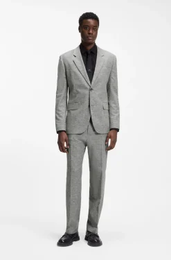 Modern-Fit Zweiteiler aus Sharkskin-Gewebe