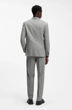 Modern-Fit Zweiteiler aus Sharkskin-Gewebe