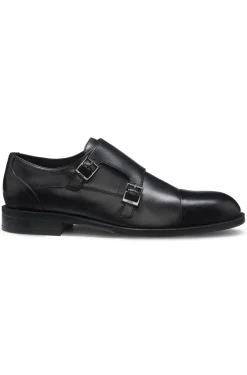 Monkstraps aus Leder mit doppeltem Riemen