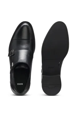 Monkstraps aus Leder mit doppeltem Riemen