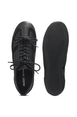 Nappaleder-Sneakers mit Veloursleder-Details