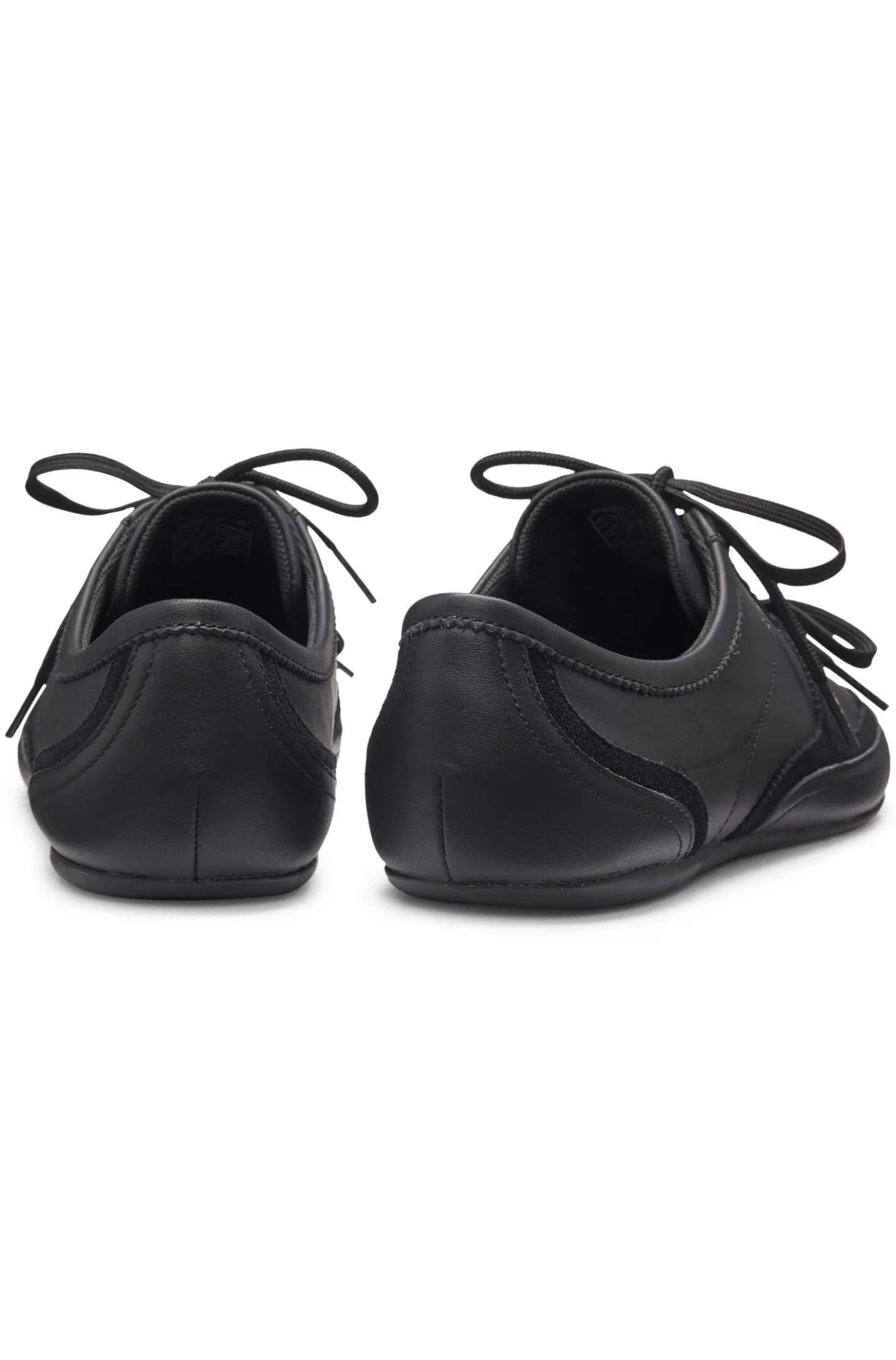 Nappaleder-Sneakers mit Veloursleder-Details