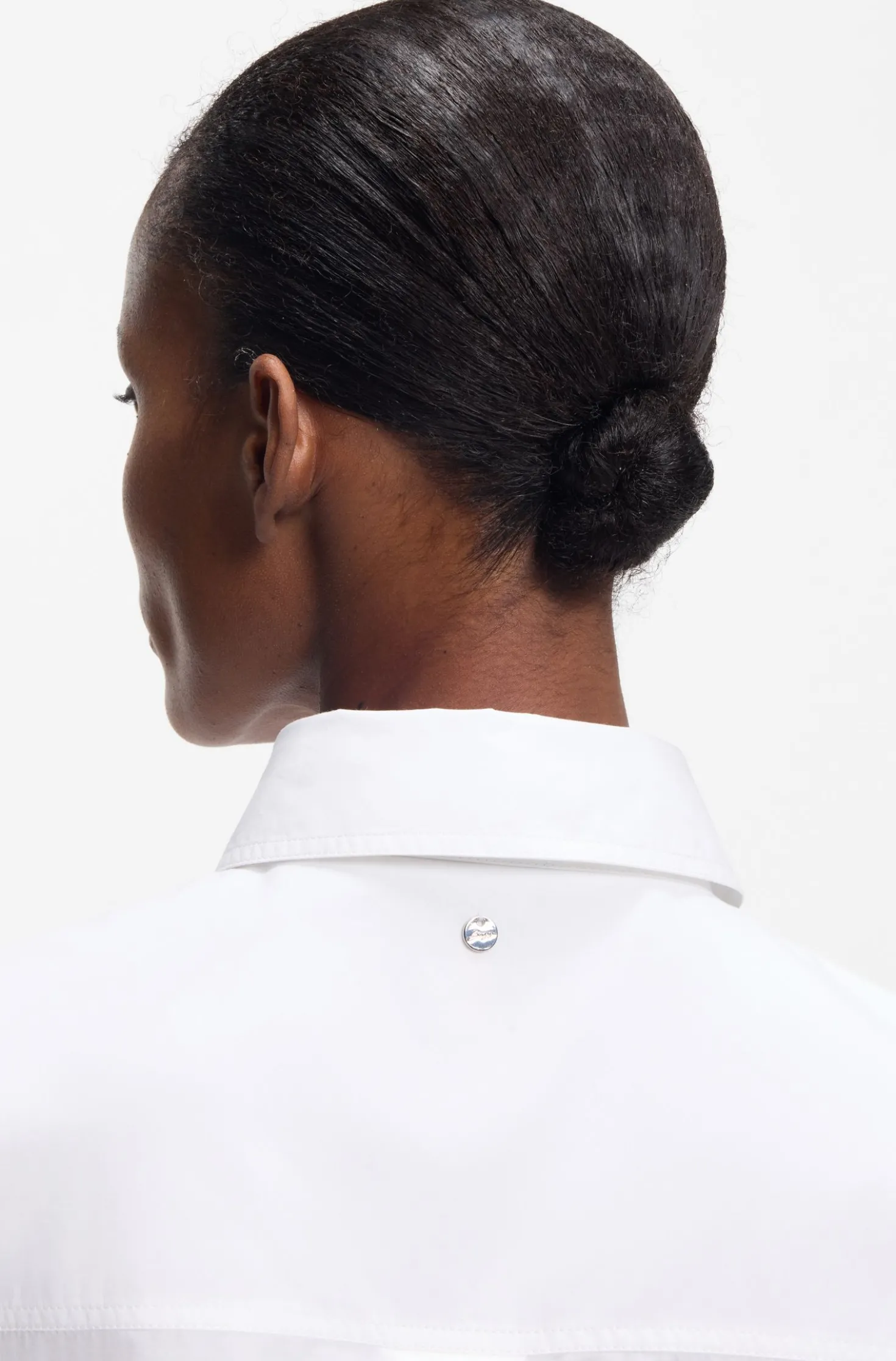 Oversized Bluse aus Baumwoll-Popeline und Organza