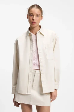 Oversized Bluse aus Baumwoll-Twill