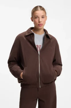 Oversized-Fit Cordjacke mit Script-Logo