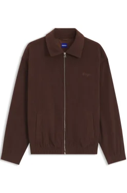 Oversized-Fit Cordjacke mit Script-Logo