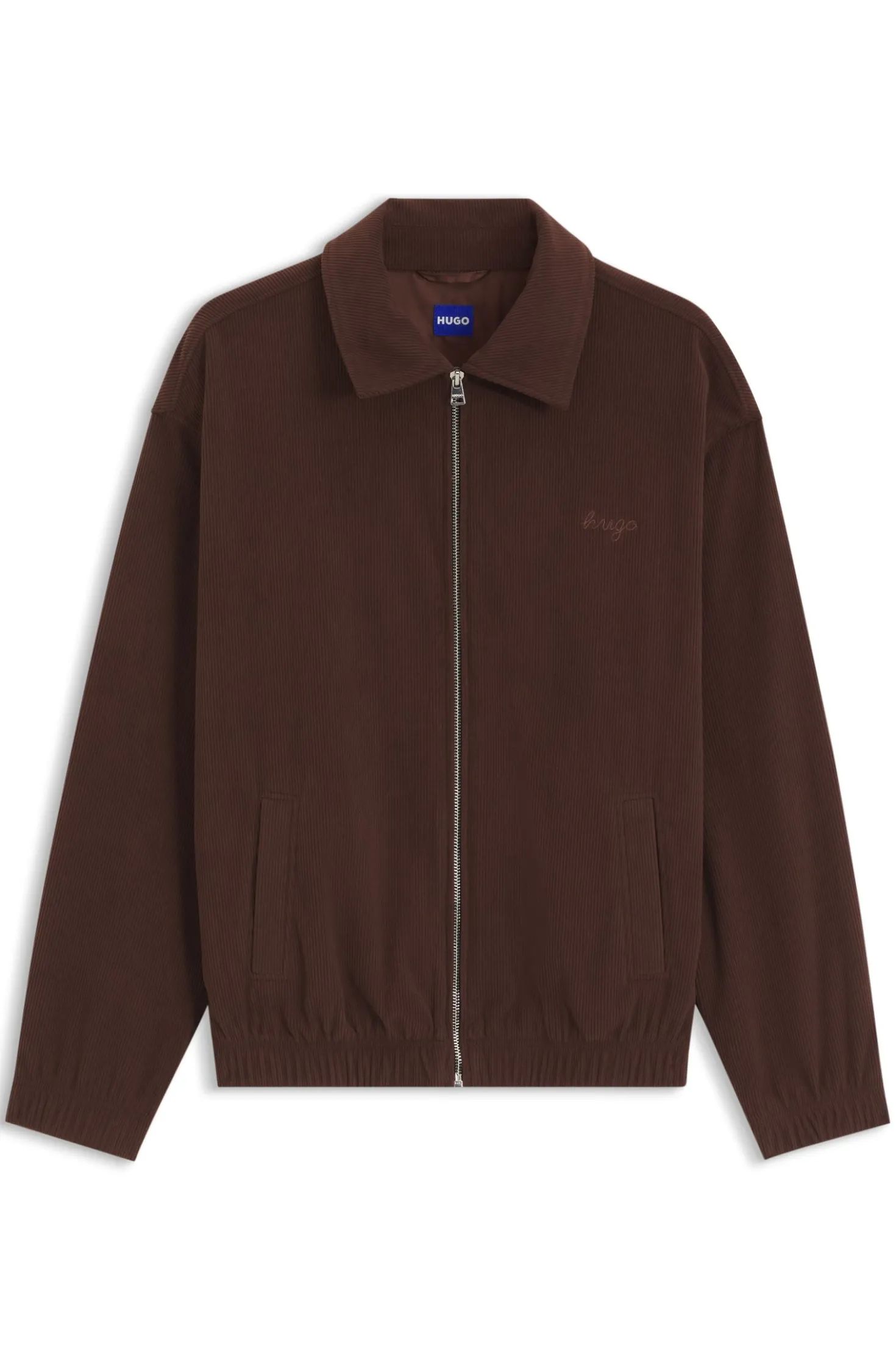 Oversized-Fit Cordjacke mit Script-Logo