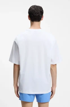 Oversized-Fit T-Shirt aus Baumwolle mit fortlaufendem Logo-Print