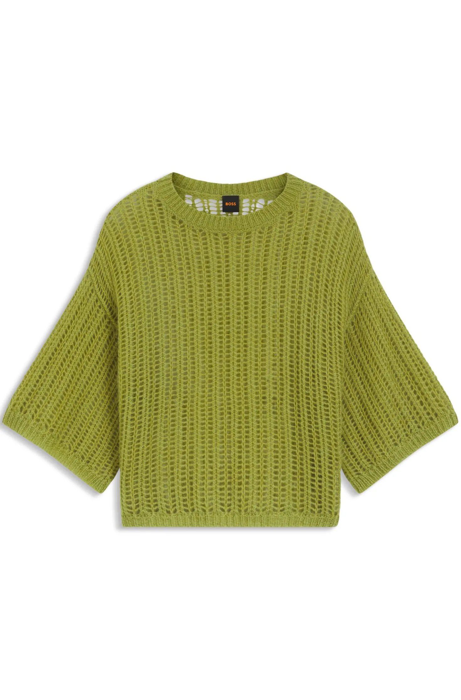 Oversized Pullover mit offenem Strick