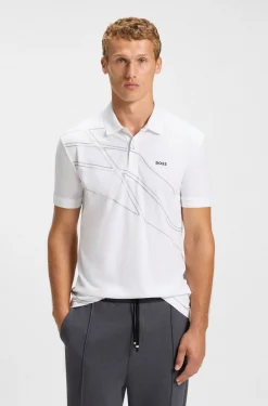 Paddy Poloshirt aus Baumwoll-Mix mit Artwork