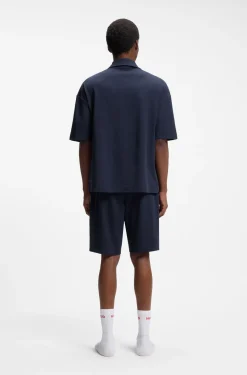 Poloshirt aus Stretch-Baumwolle mit Logo-Tape