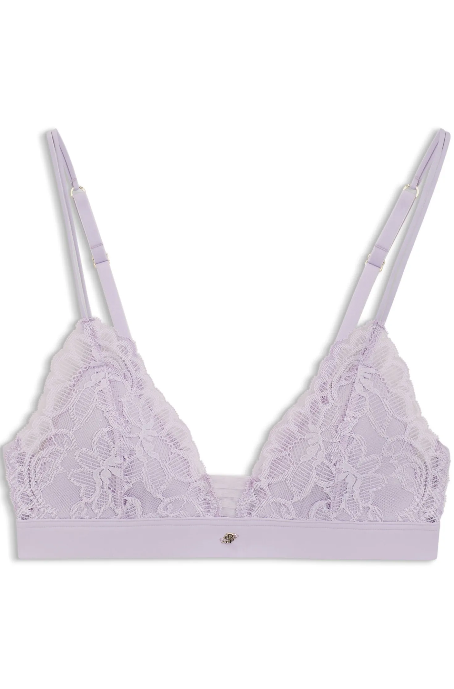 Premium Spitzen-Bralette mit plissiertem Mesh