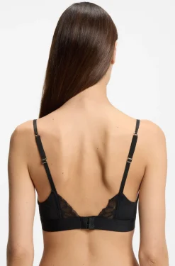 Premium Spitzen-Bralette mit plissiertem Mesh