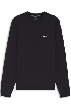 Pullover aus Baumwolle mit Kontrast-Logo