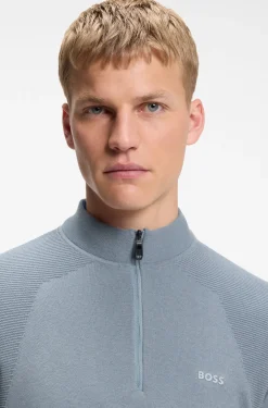 Pullover aus Baumwoll-Mix mit Troyerkragen