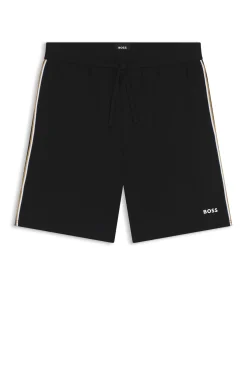 Pyjama-Shorts aus elastischer Baumwolle mit Signature-Streifen-Details
