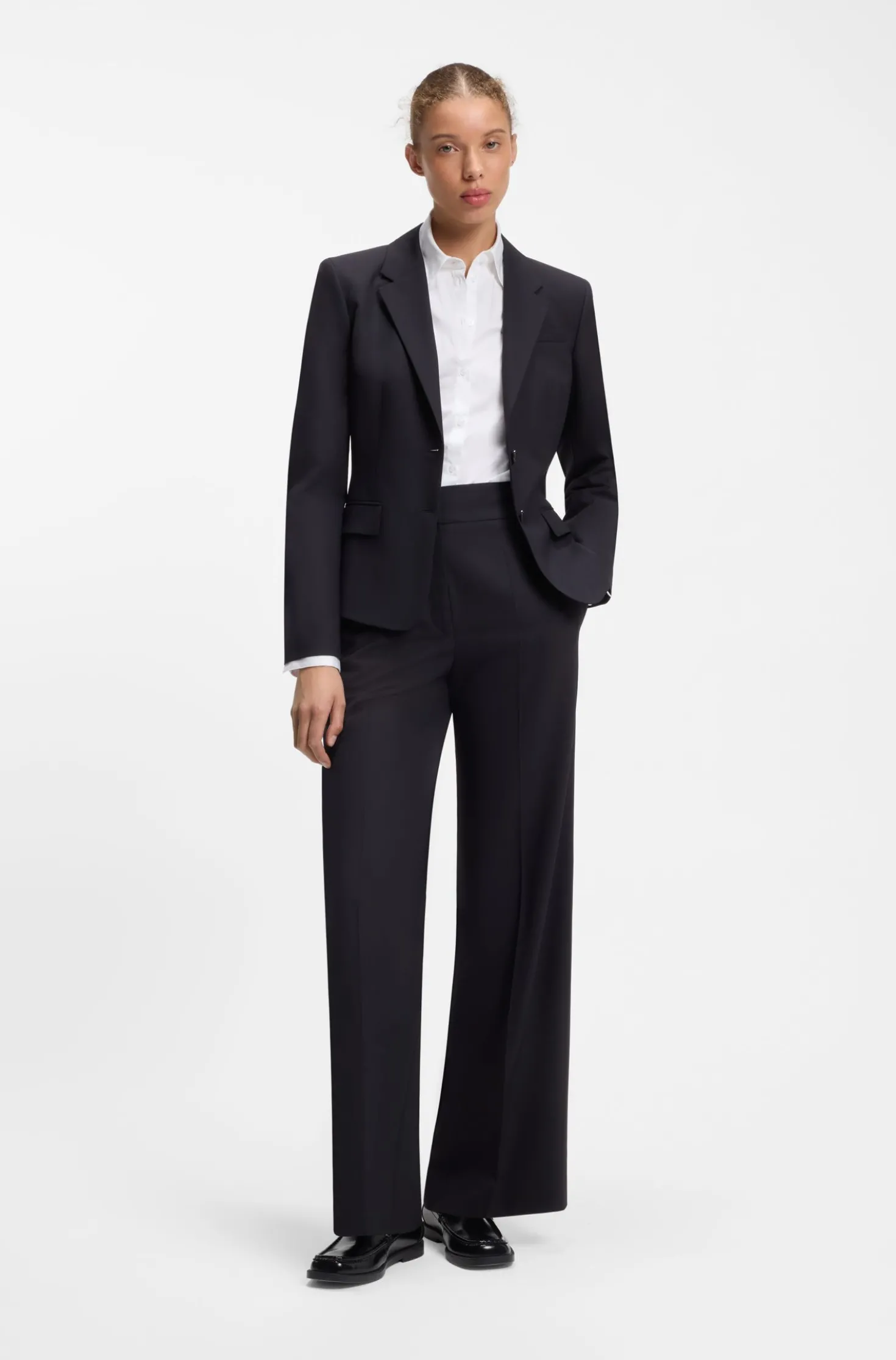 Regular-Fit Blazer aus elastischem Gewebe