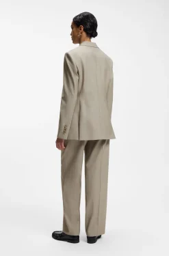 Regular-Fit Blazer aus italienischer Schurwolle mit Stretch-Anteil