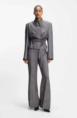 Regular-Fit Blazer aus meliertem Denim