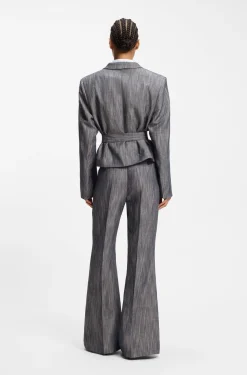 Regular-Fit Blazer aus meliertem Denim