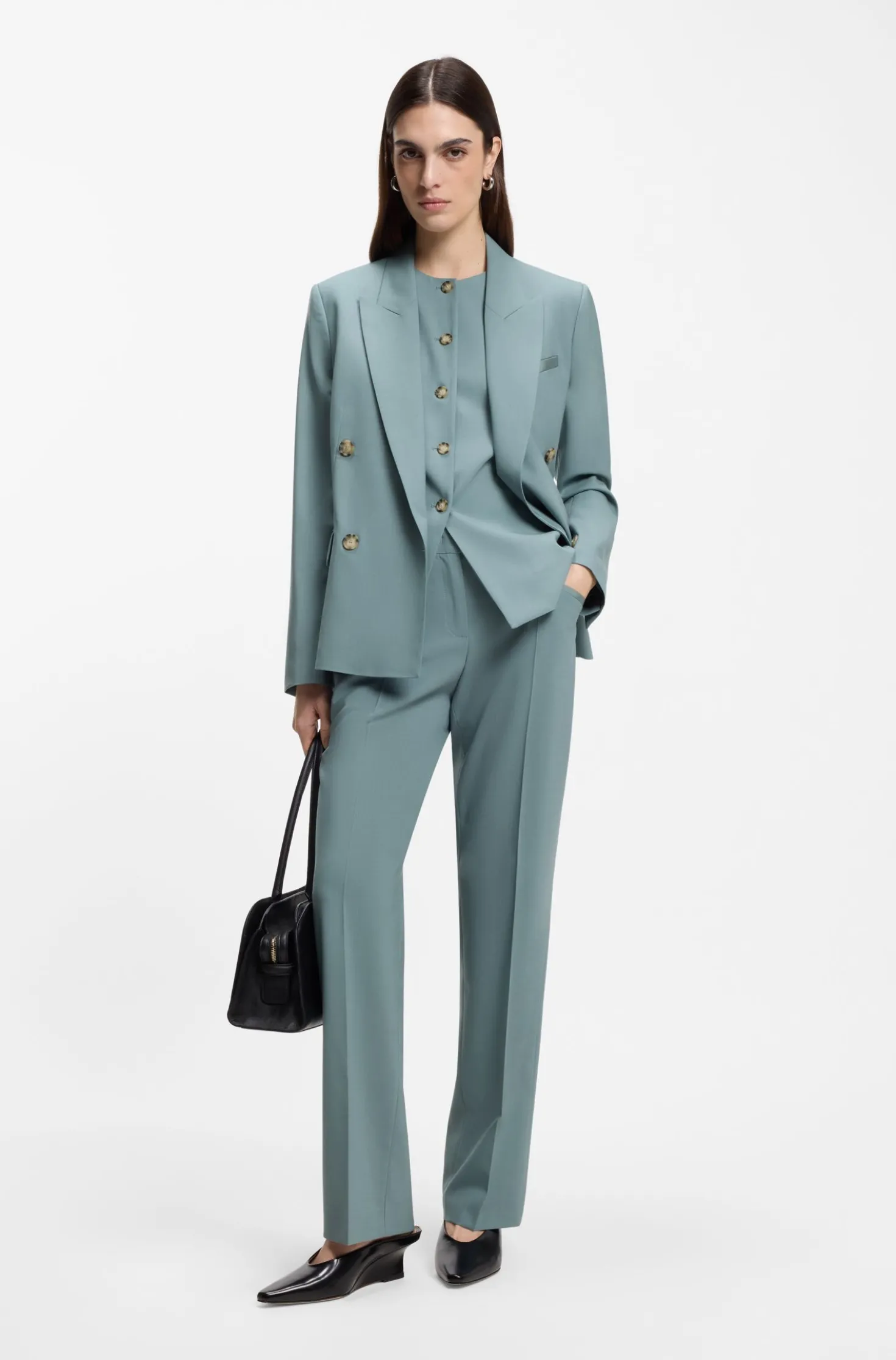 Regular-Fit Blazer aus Schurwolle