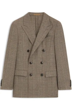 Regular-Fit Blazer aus Seide und Schurwolle