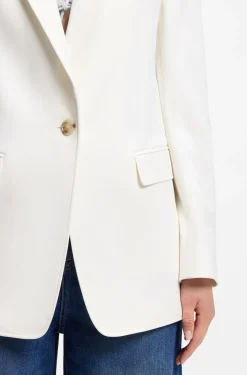 Regular-Fit Blazer aus Stretch-Crêpe