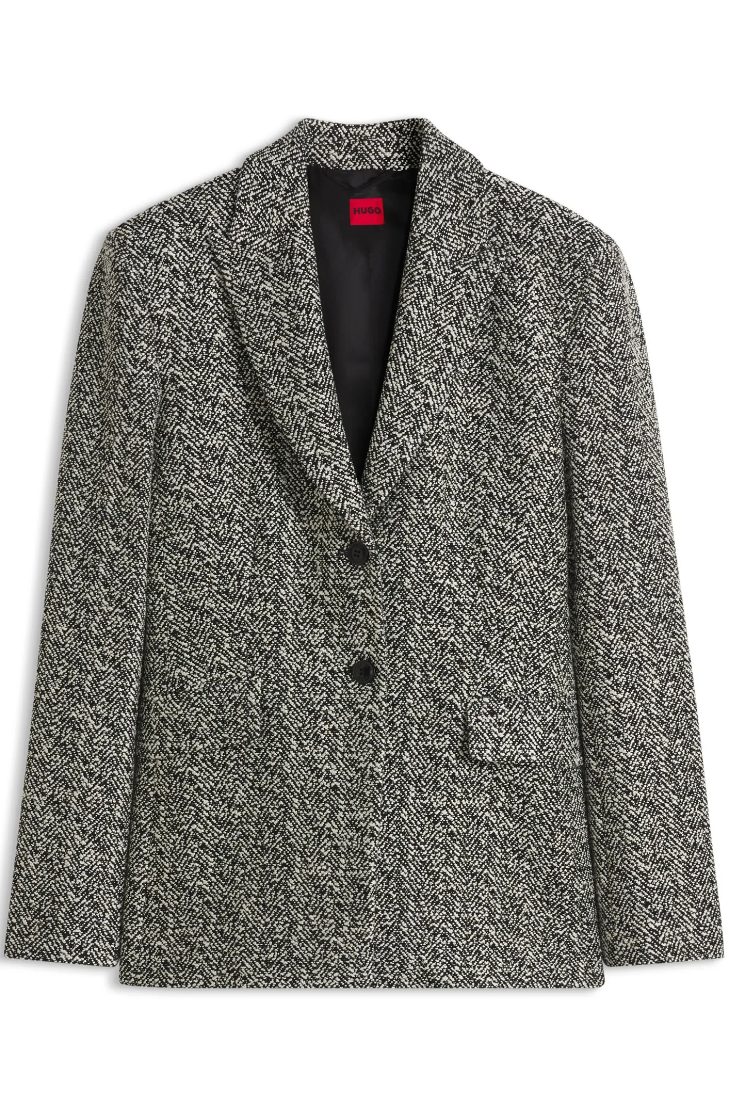 Regular-Fit Blazer mit Fischgrätmuster