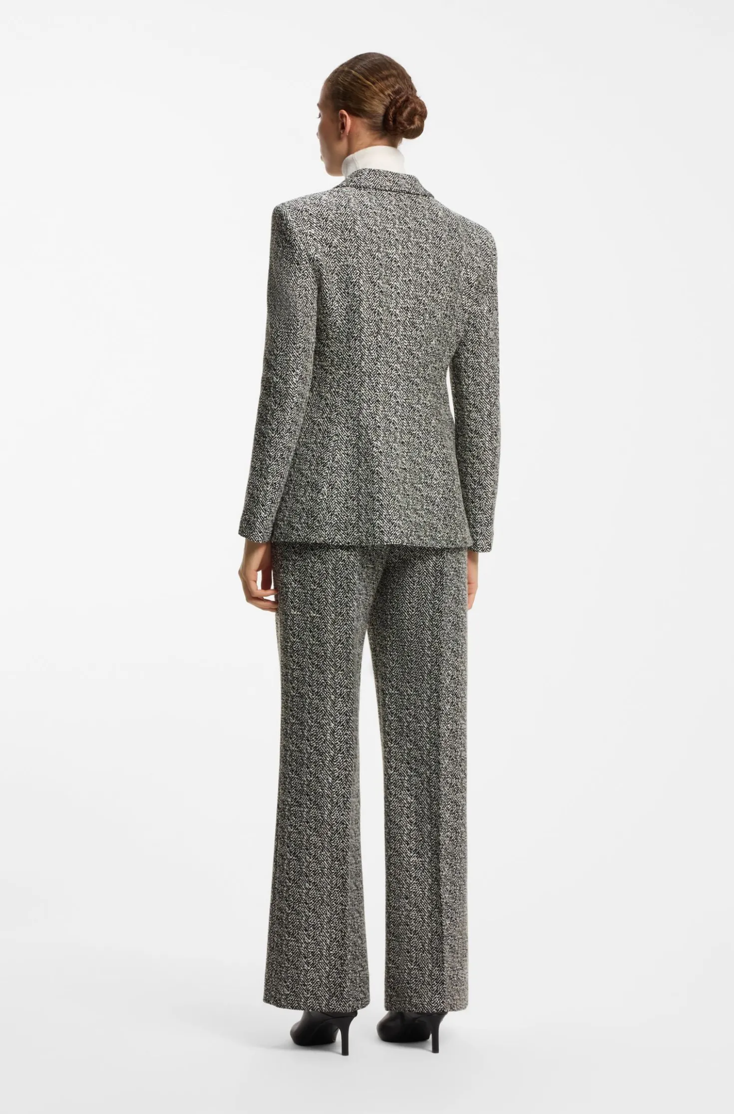 Regular-Fit Blazer mit Fischgrätmuster